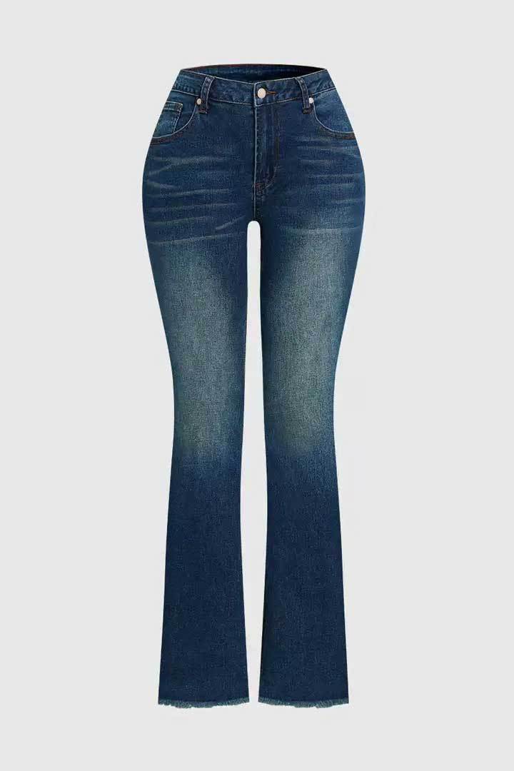 Bootcut Trousers with High Elasticity for Casual Street Style