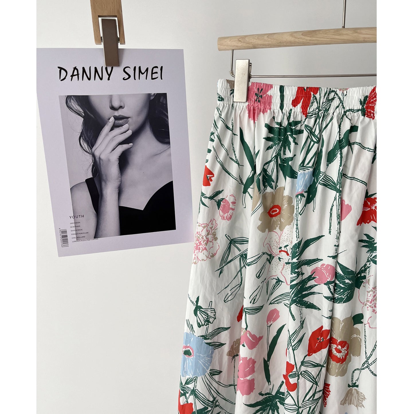 High Waist Slimming A-Line Skirt with Comfortable Cotton Fabric