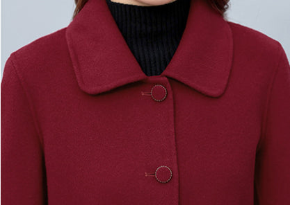 Woolen Coat with Slim Fit Design for Chic Fall and Winter Style
