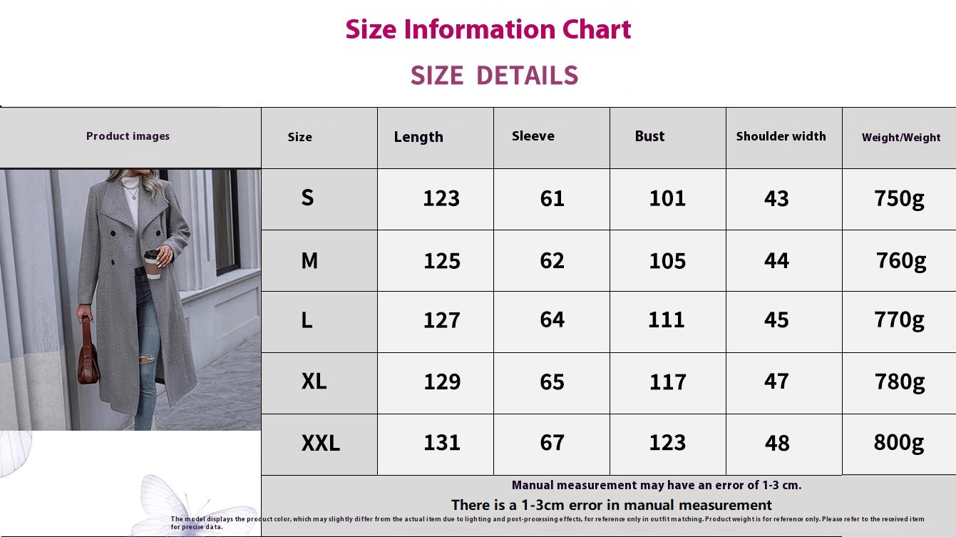 Woolen Long Slim-fit Coat with Casual Japanese and Korean Style