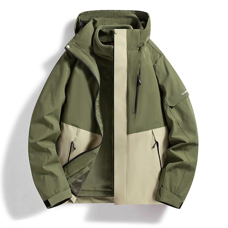 Shell Jacket with Waterproof and Windproof Features for All Seasons