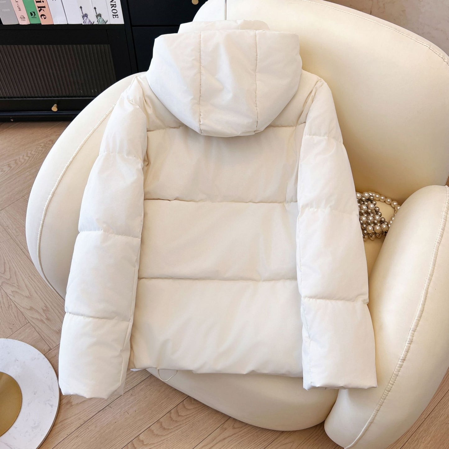 Down Cotton Jacket with Windproof Hood for Ultimate Comfort