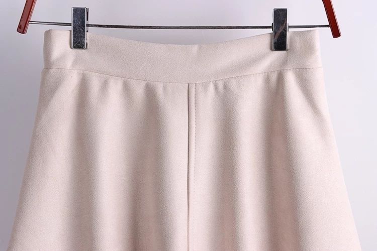 High Waist Slimming A-Line Umbrella Skirt with Pleated Design