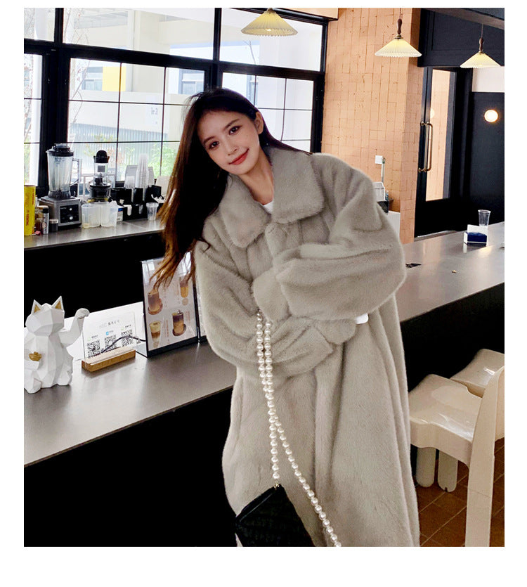 Leather Fur Coat with European Style for Trendy Outfits