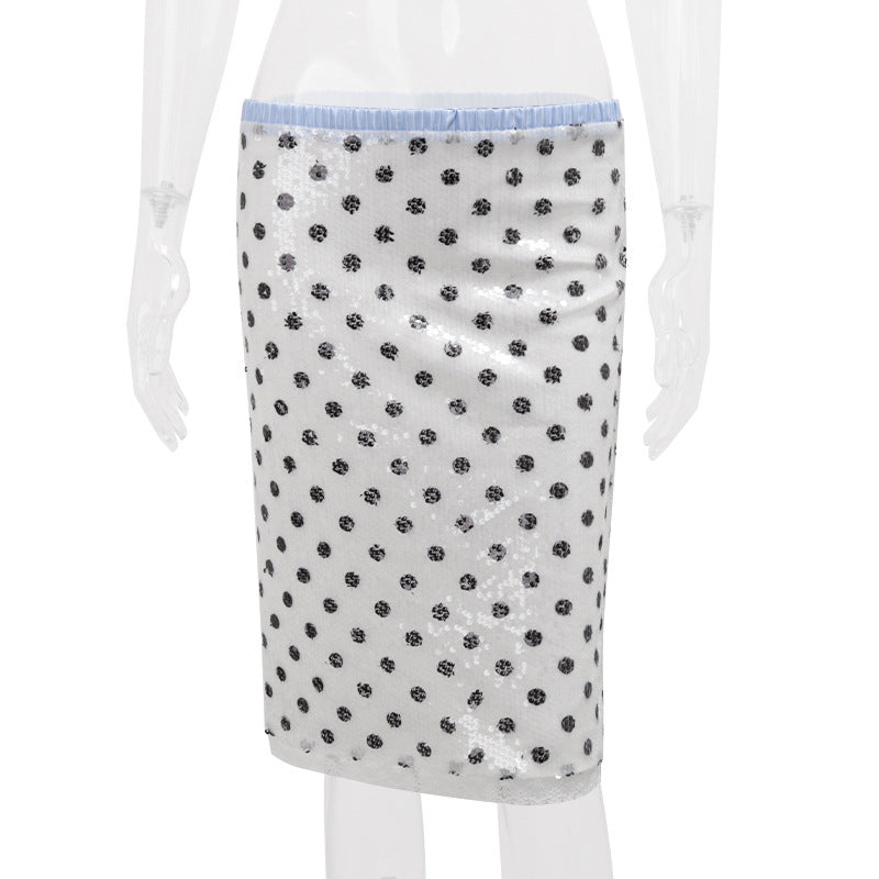 Retro Dots Printed Low Waist Slimming Tutu Skirt for Stylish Looks