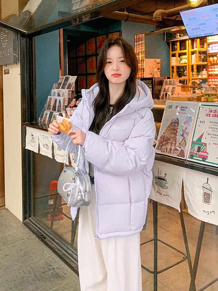 Down Cotton-padded Jacket with Hood for Ultimate Warmth and Comfort