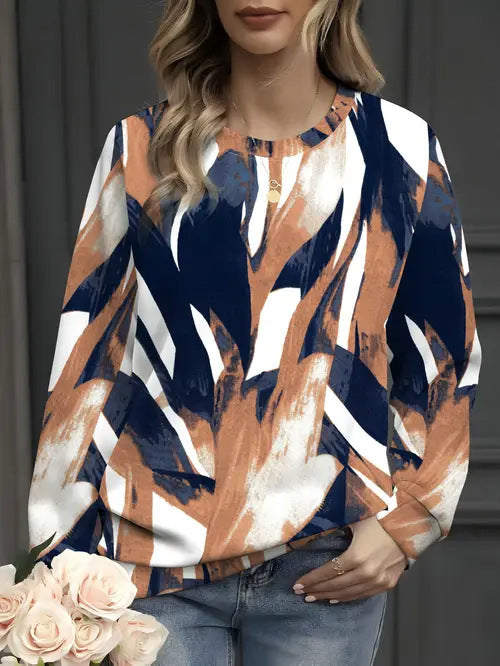 Fashion Casual Printed Long Sleeve Shirt with Versatile Style
