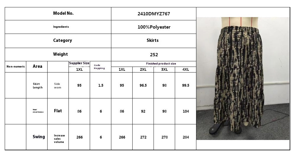 High Waist Plus Size Skirt with Elegant Stripe Pattern Design