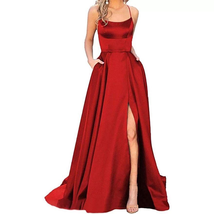 Bridesmaid Dress with Slimming Fit and Shoulder Hollow Design