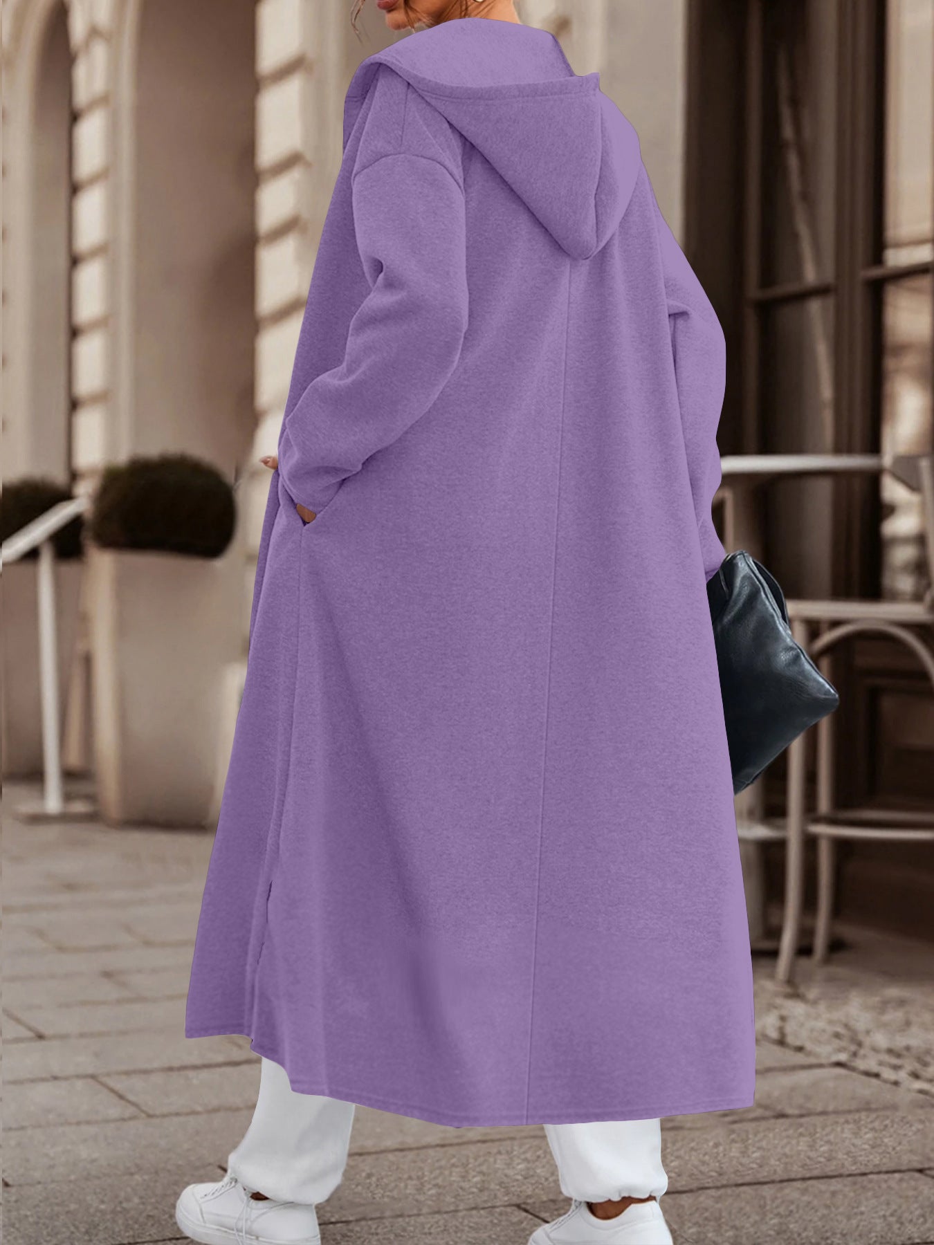 Long Cardigan Jacket with Versatile Colors and Cozy Fabric