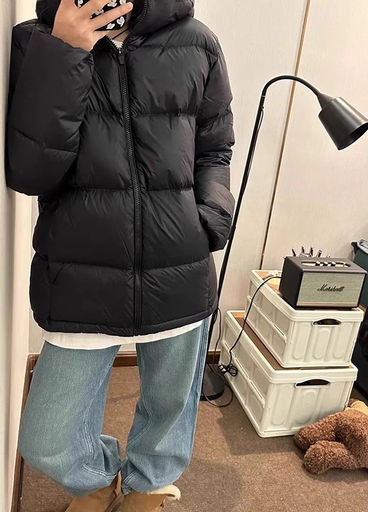 Down Cotton-padded Jacket with Hood for Ultimate Warmth and Comfort