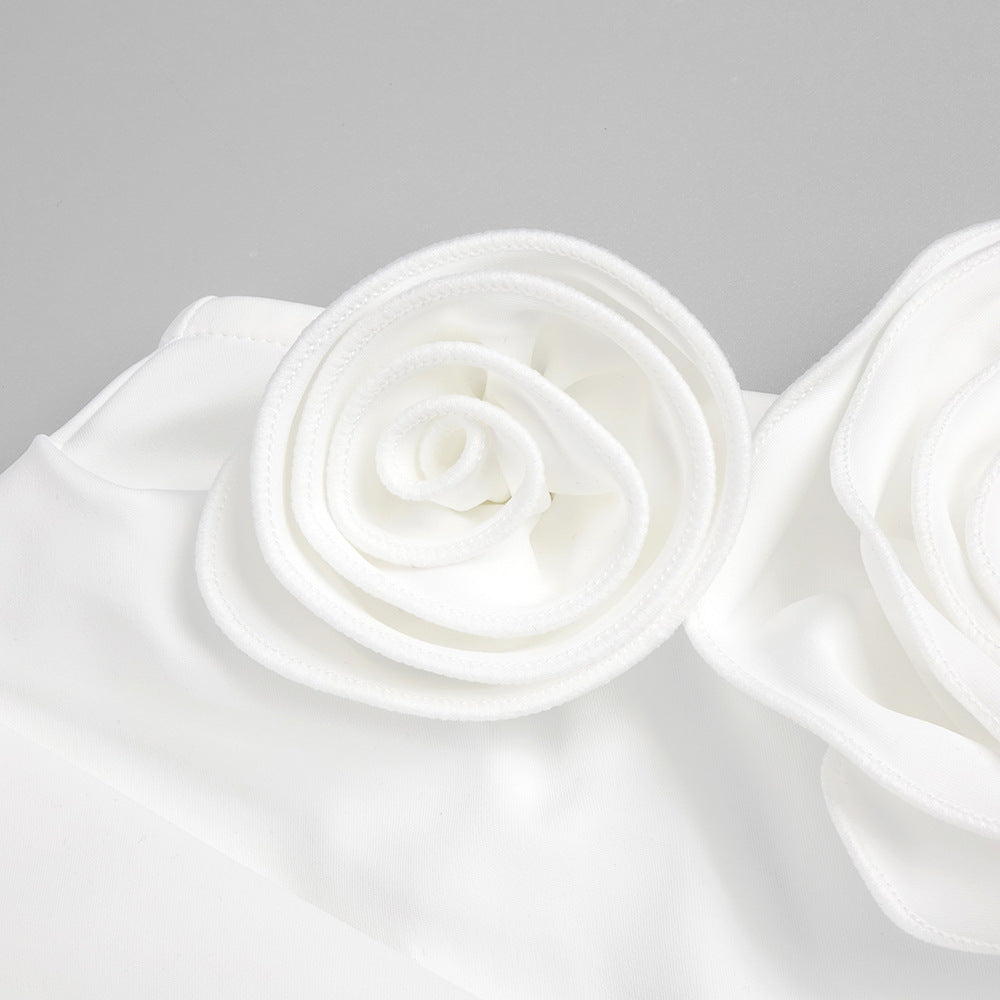 Halter Long High Sense Dress with Backless Design and Asymmetric Skirt