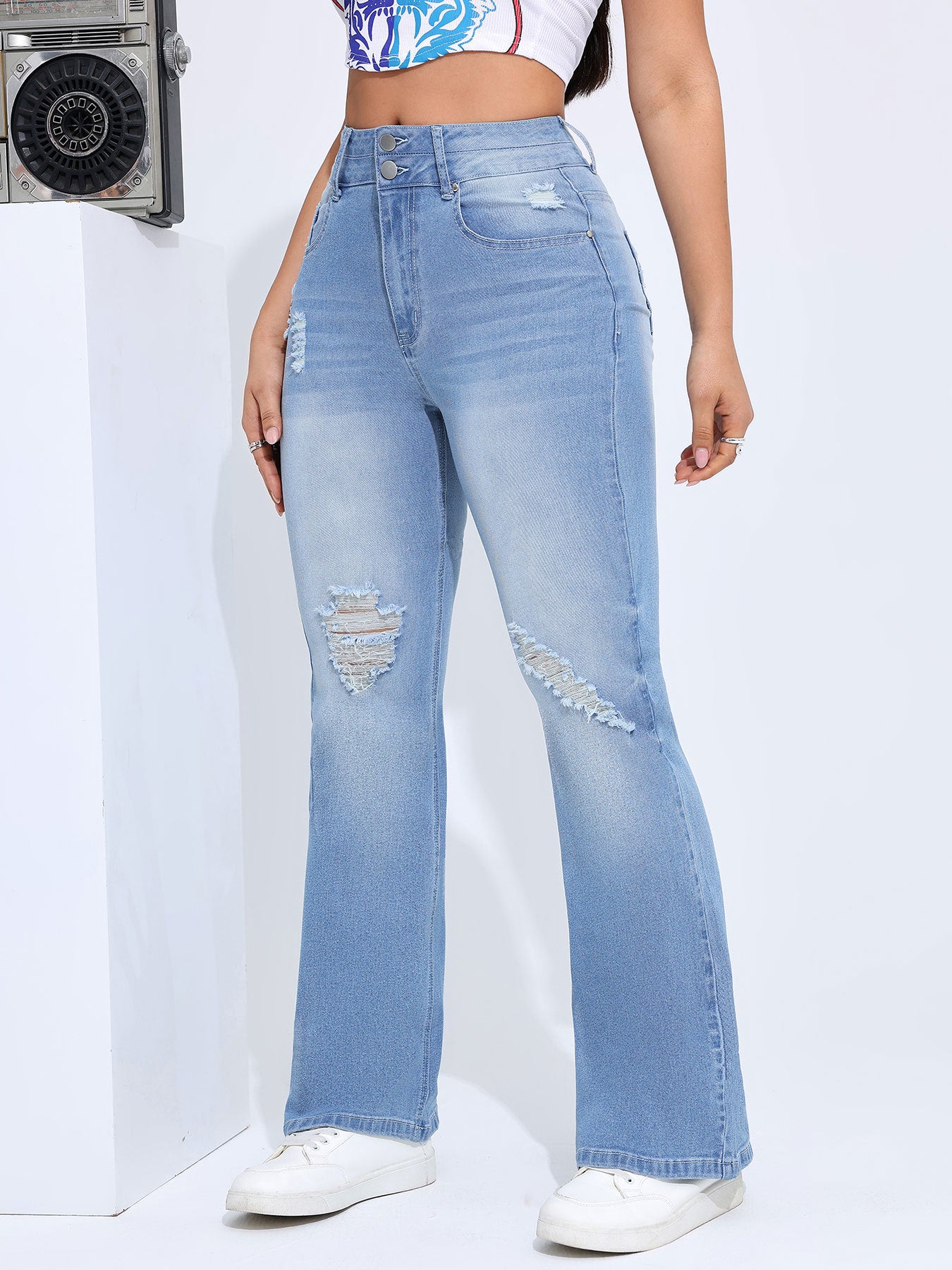 Denim Trousers with High Elasticity for All-day Comfort