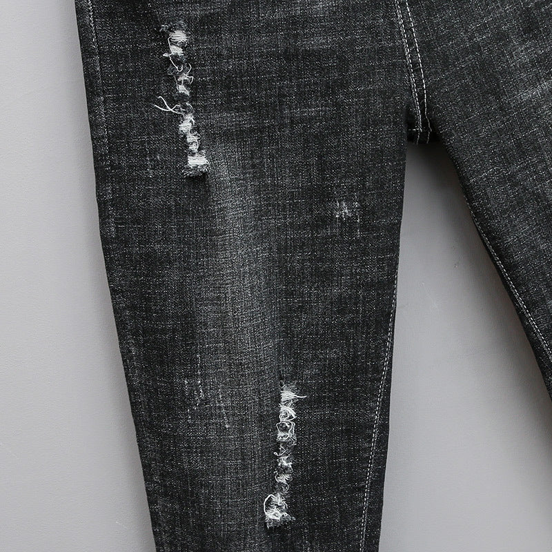 Plus Size Stretch High Waist Jeans with Cropped Denim Style