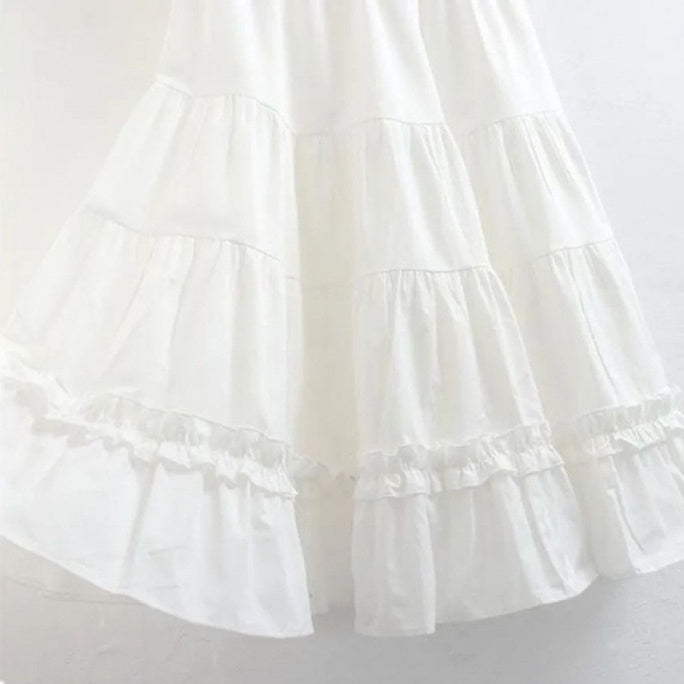 Pleated Umbrella Skirt with Flattering Tiered Design
