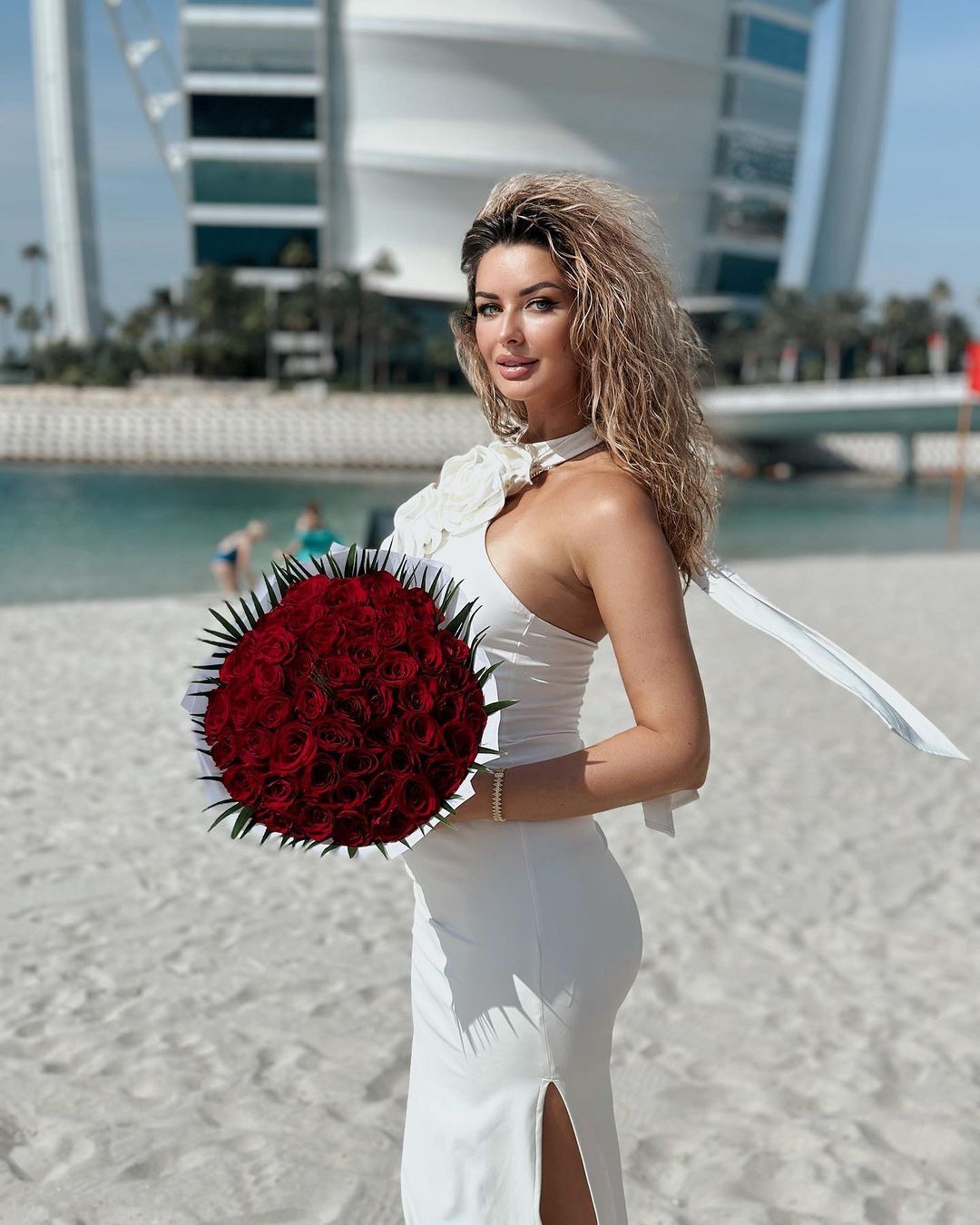 Halter Long High Sense Dress with Backless Design and Asymmetric Skirt