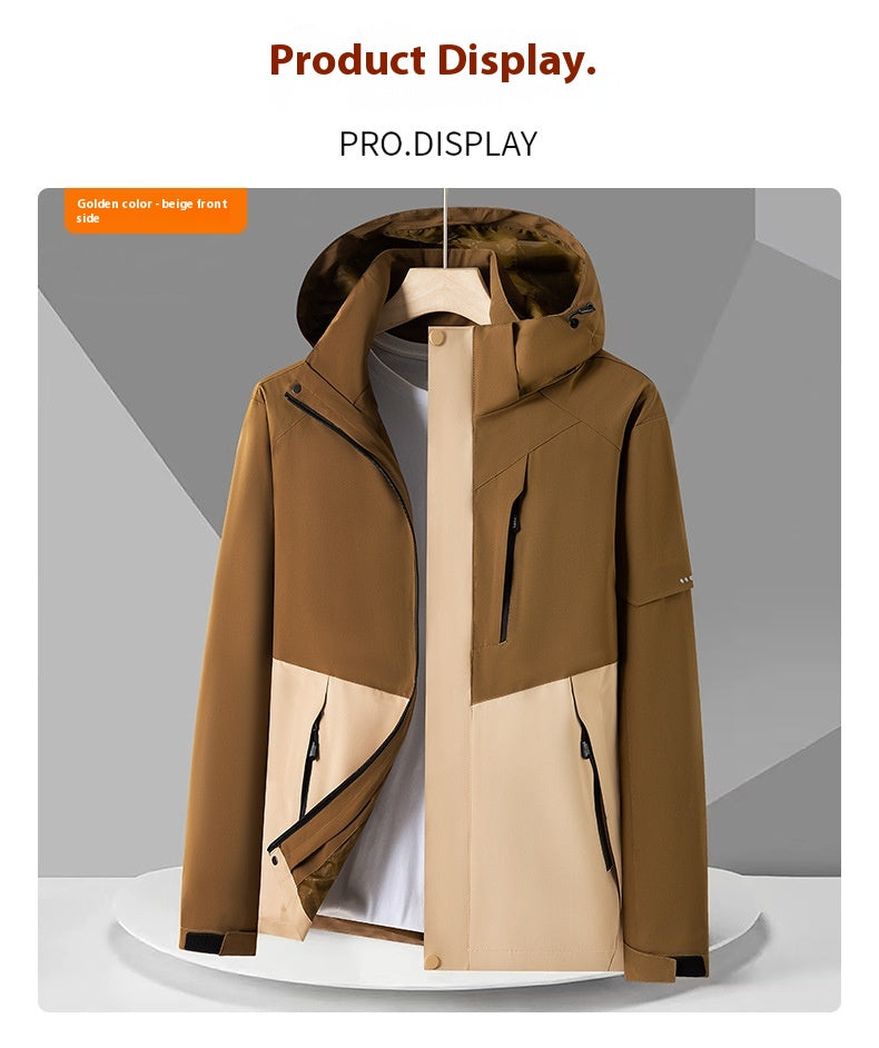 Shell Jacket with Waterproof and Windproof Features for All Seasons