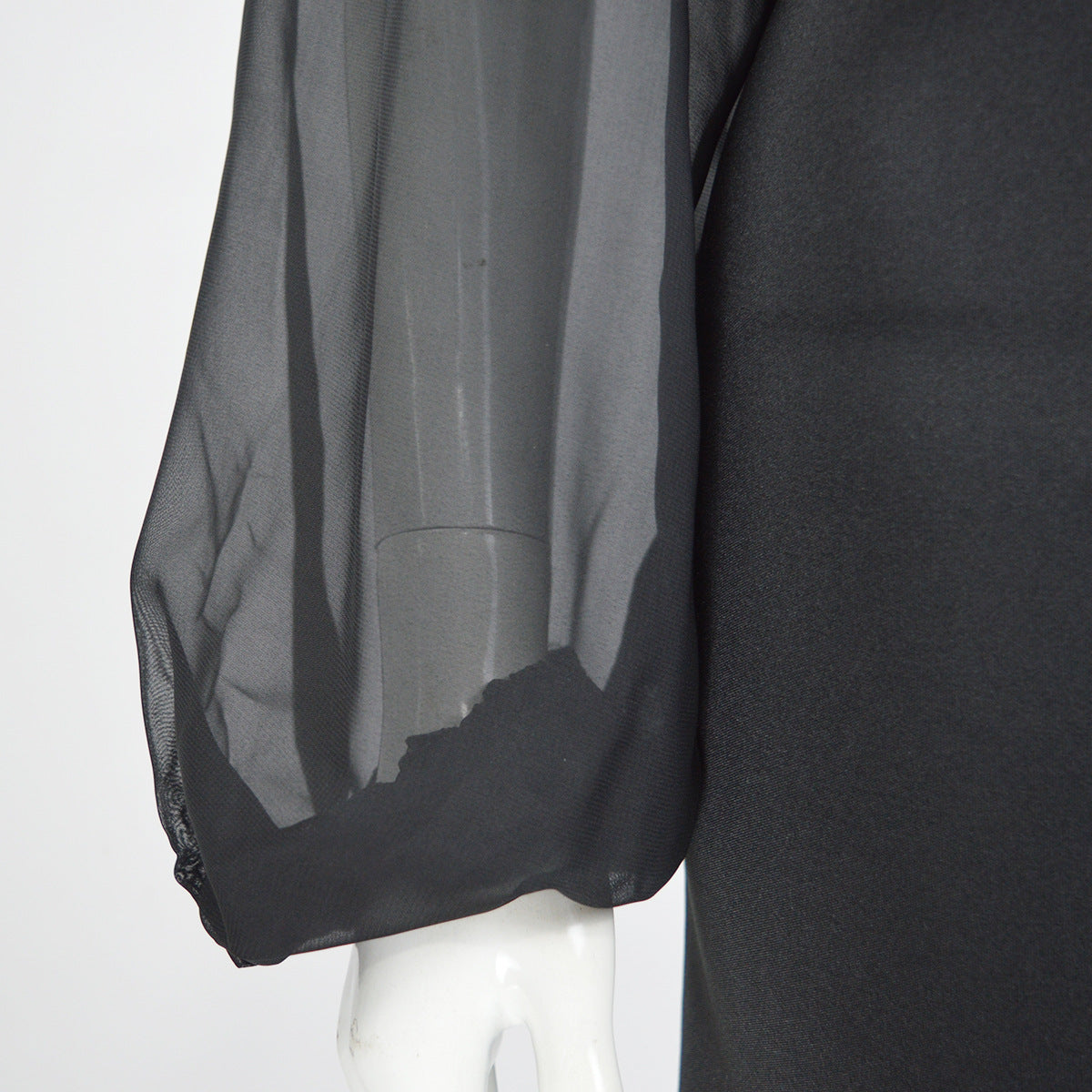 Chiffon Long Sleeve Dress with Beaded Detail for Elegant Occasions