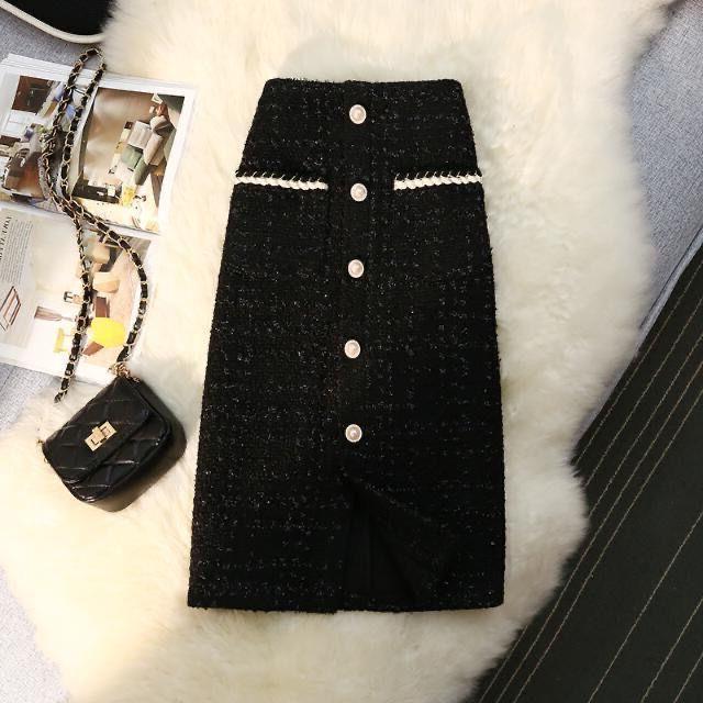 High Waist Slimming A-Line Skirt with Stylish Pocket Design