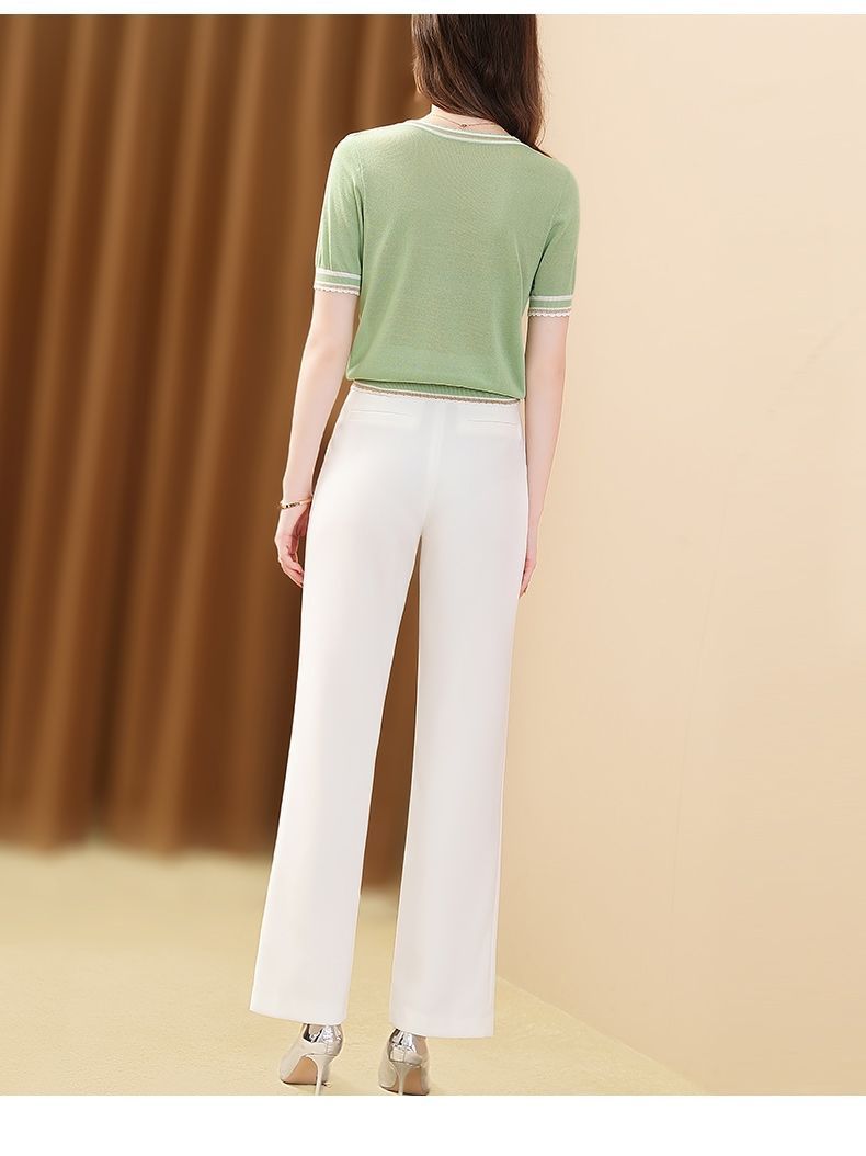 Ice Silk Short-Sleeved T-shirt with All-Match Style Options