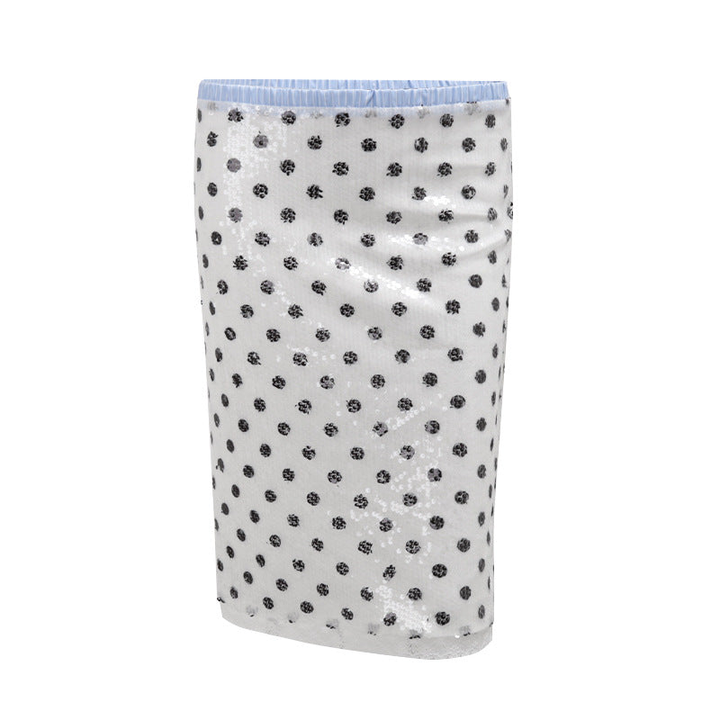 Retro Dots Printed Low Waist Slimming Tutu Skirt for Stylish Looks