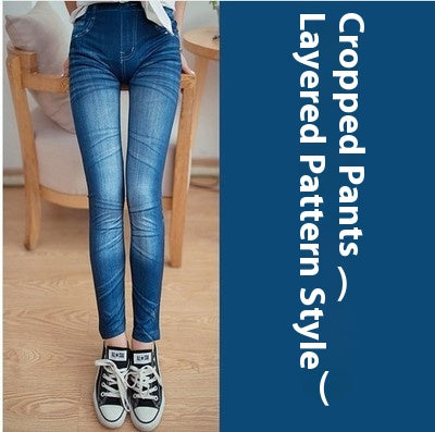 Leggings Stretch Slim-fit with 3D Pattern Design and Medium Elasticity