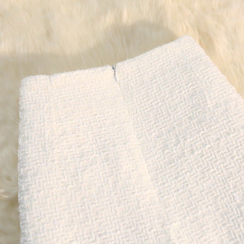 High Waist Slimming A-Line Skirt with Stylish Pocket Design