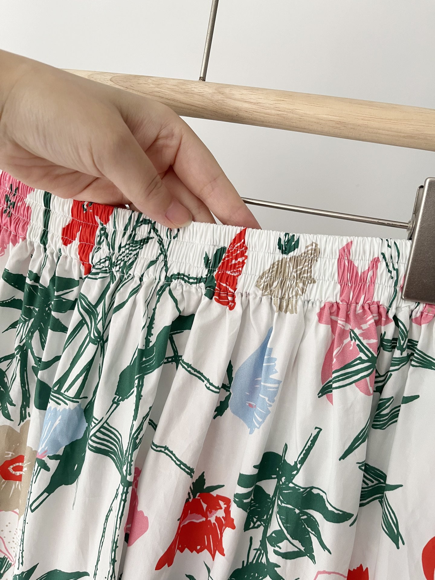 High Waist Slimming A-Line Skirt with Comfortable Cotton Fabric