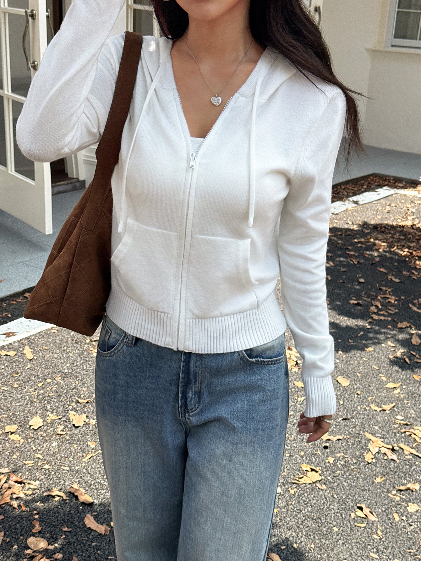 Hooded Wool Coat Sweatshirt with Long Sleeves and Comfortable Fit