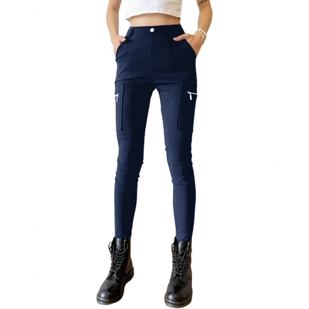 Tights Cross-border Overalls with Medium Elasticity Casual Pants