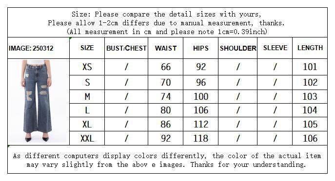 Retro Large Size Wide-Leg Jeans with Worn Distressed Style