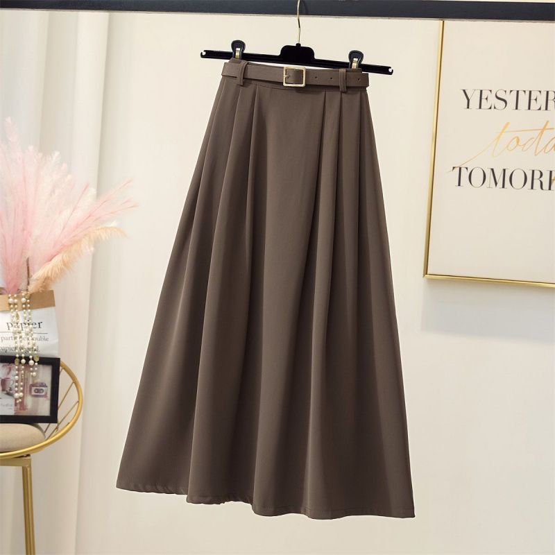 High Waist Drooping Large Skirt with Elastic Waist for Comfort