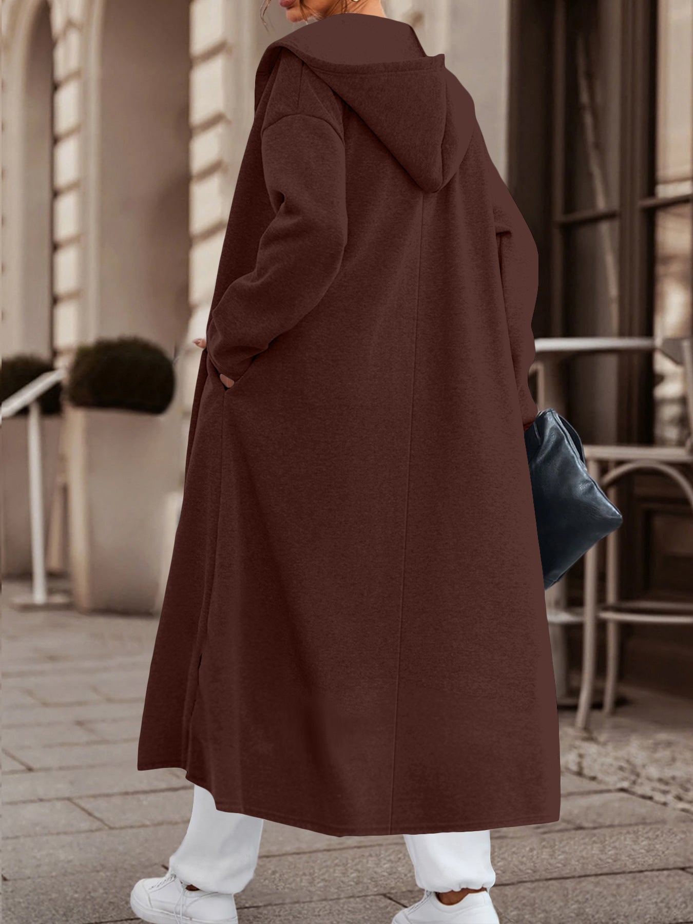 Long Cardigan Jacket with Versatile Colors and Cozy Fabric