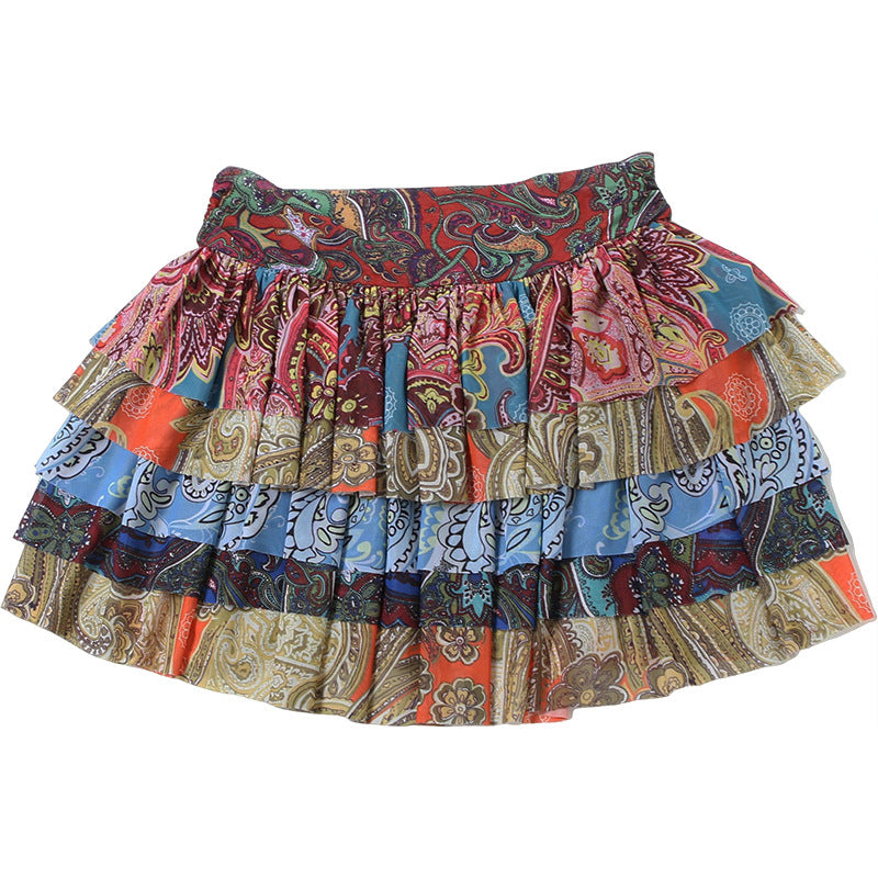Pleated Skirt with Personalized Color Printing for Unique Style