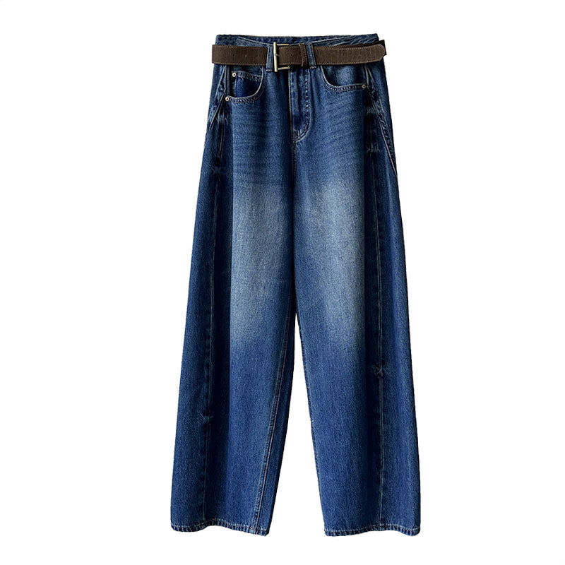 High Waisted Wide Leg Jeans with Ultra-Thin Cotton Fabric