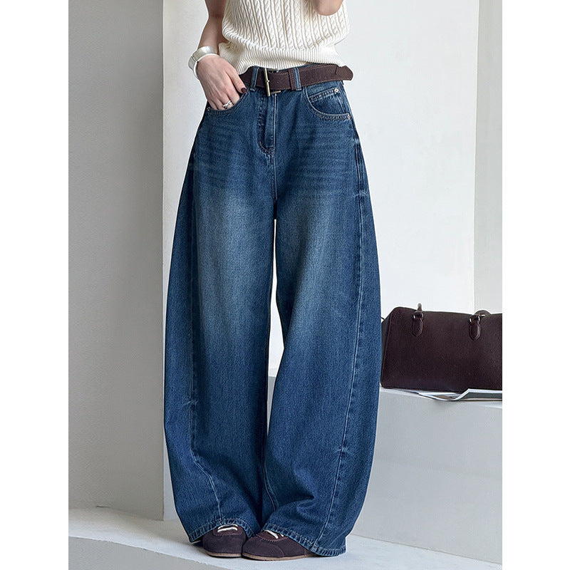 High Waisted Wide Leg Jeans with Ultra-Thin Cotton Fabric