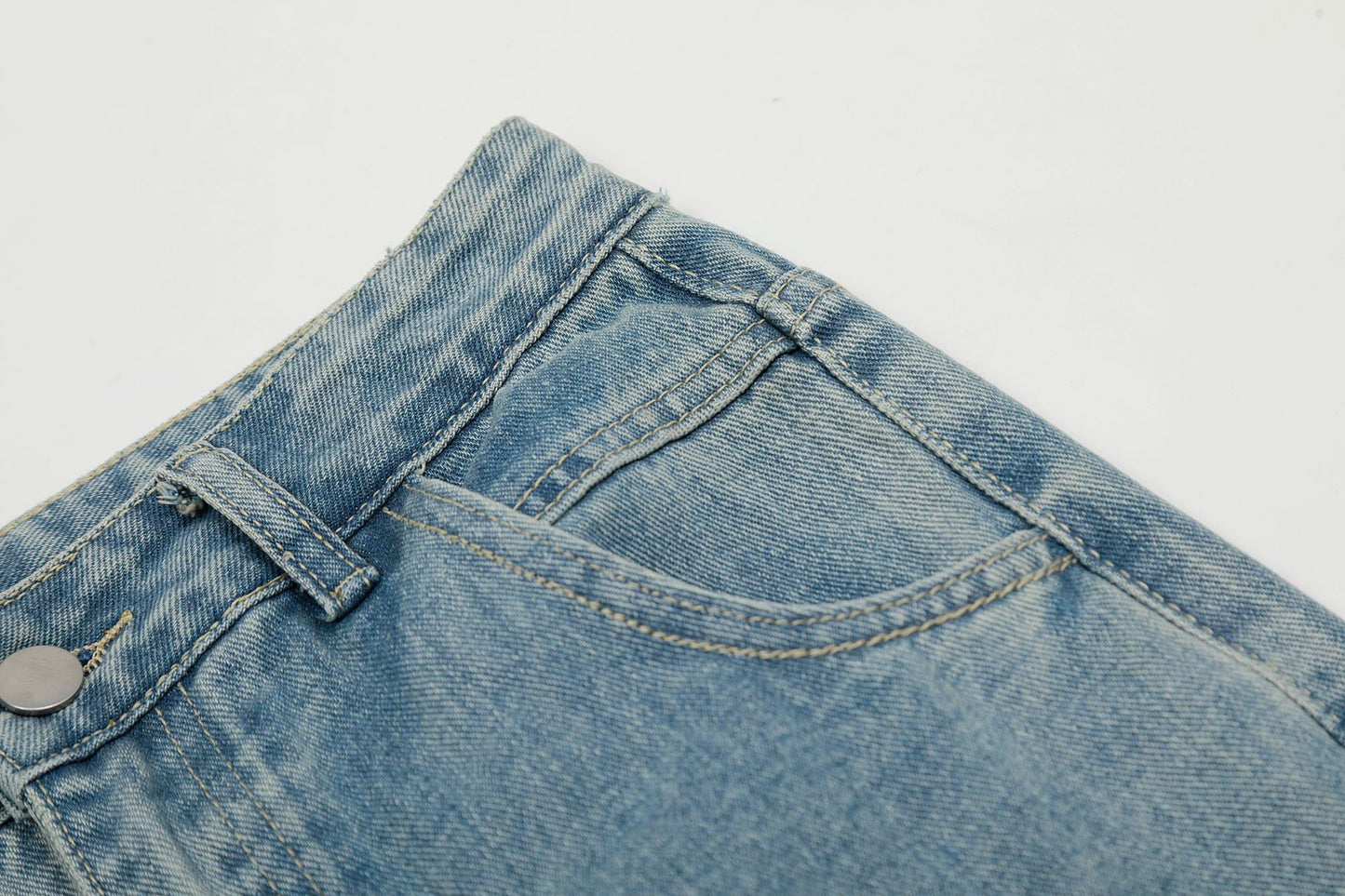 Butterfly Lace Stitching Design Jeans with Bootcut Style