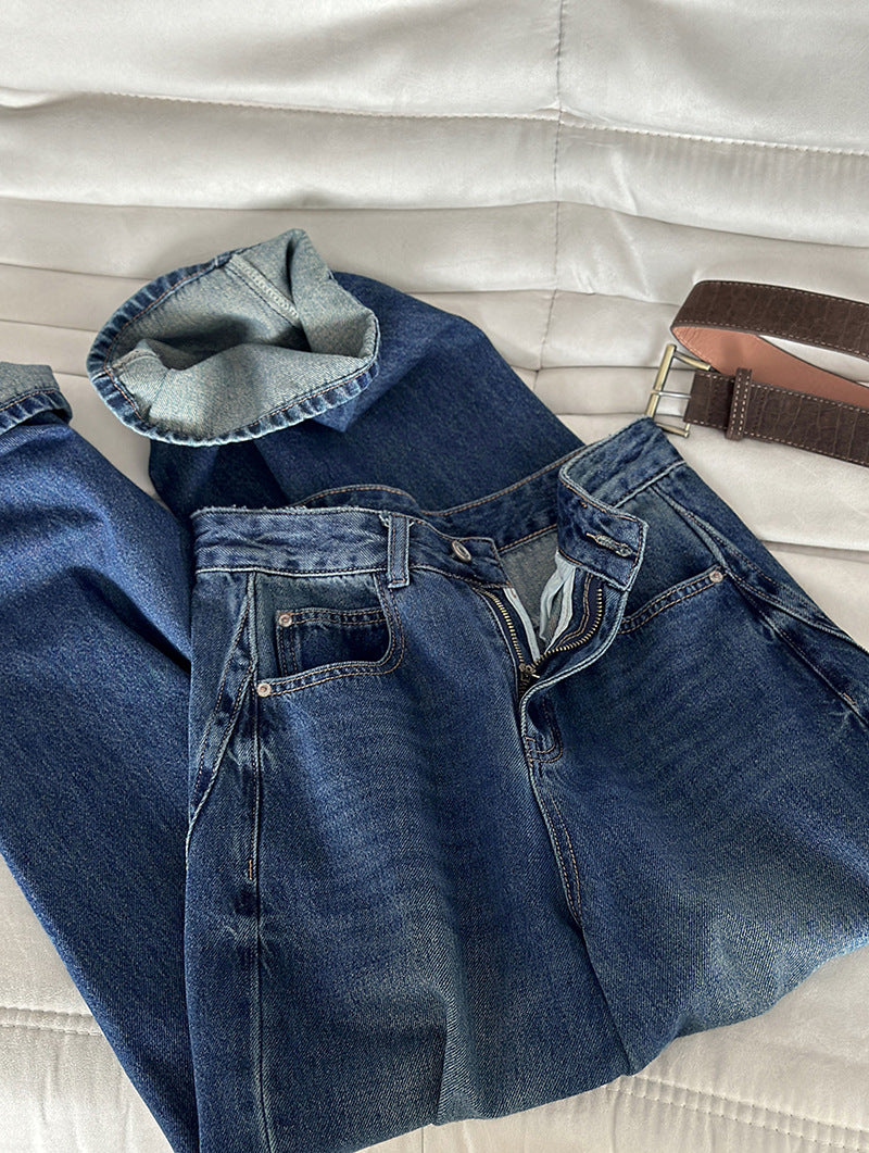 High Waisted Wide Leg Jeans with Ultra-Thin Cotton Fabric