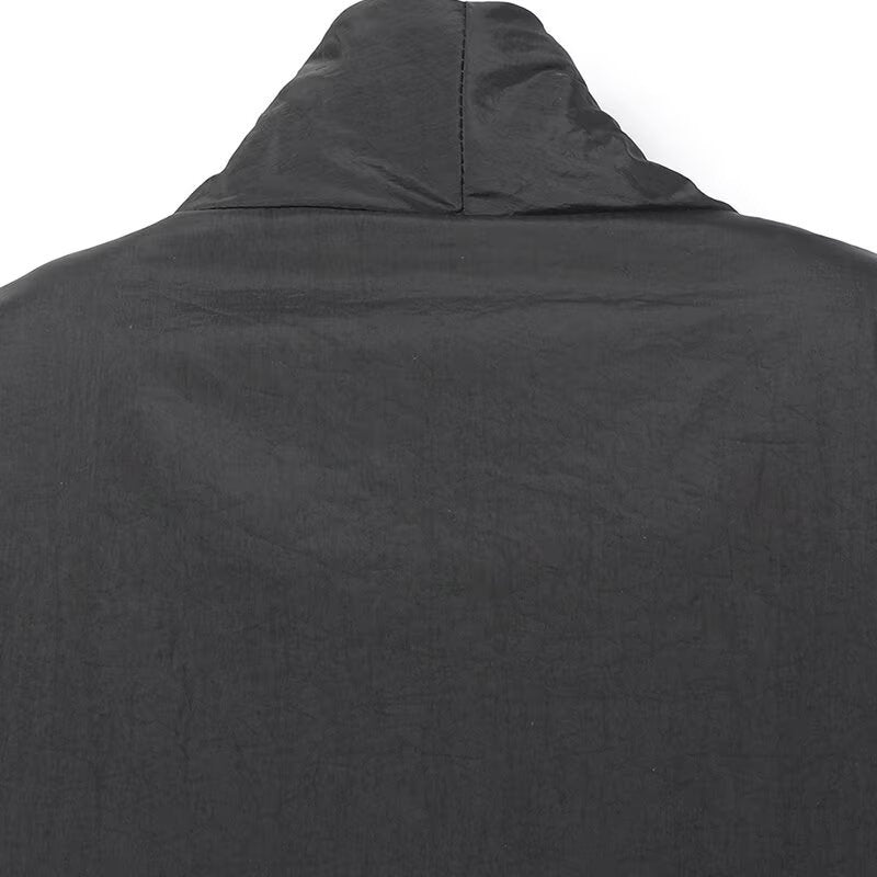 Double-breasted Kimono Coat with Casual Style and Lace-up Details