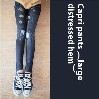 Leggings Stretch Slim-fit with 3D Pattern Design and Medium Elasticity