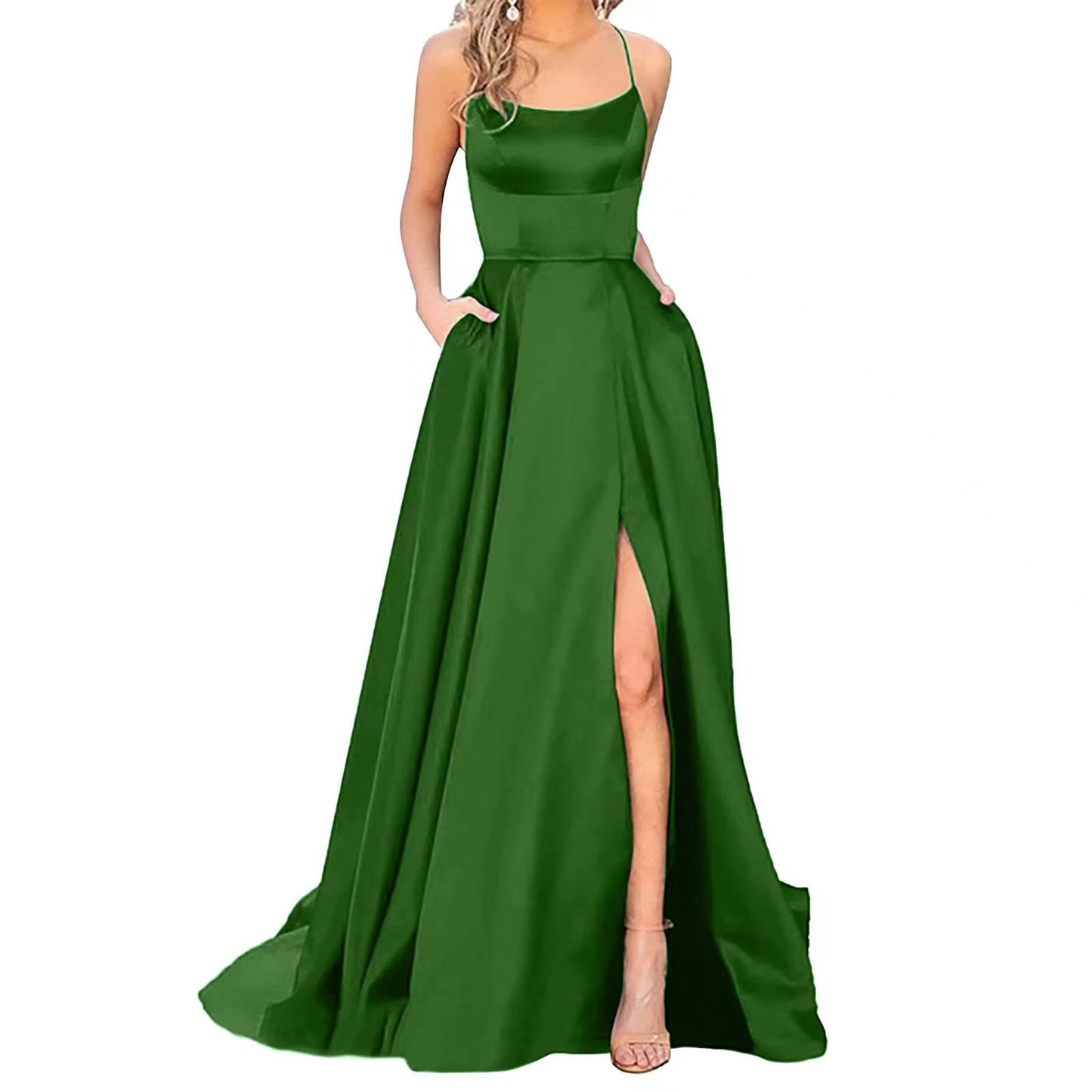 Bridesmaid Dress with Slimming Fit and Shoulder Hollow Design