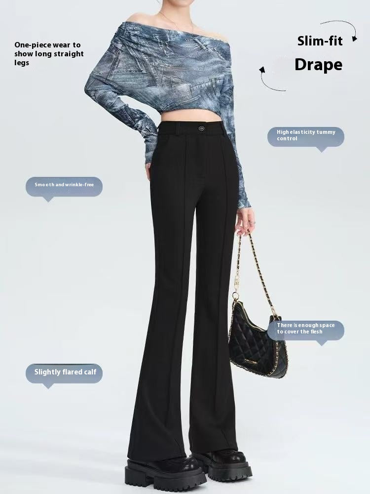 High Waist Anti-Wrinkle Slimming Flared Pants for Effortless Style