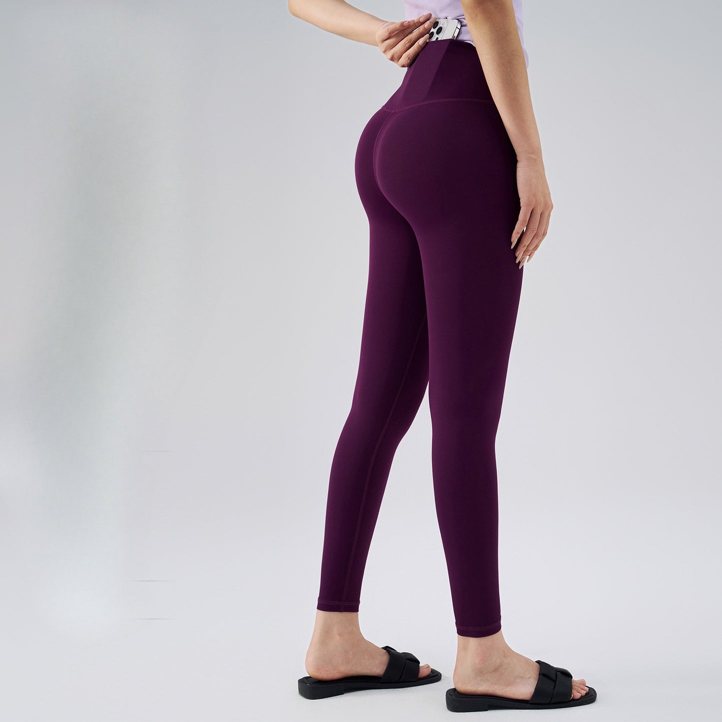 High Waist Hip Lift Anti-curling Tight Sports Pants for Active Lifestyle