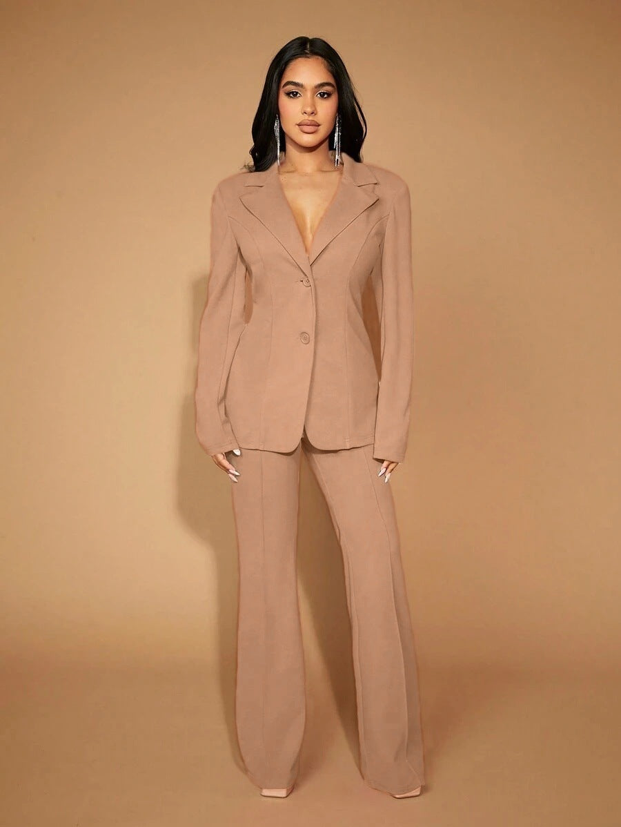 High Waist Casual Business Trousers with Pocket Design