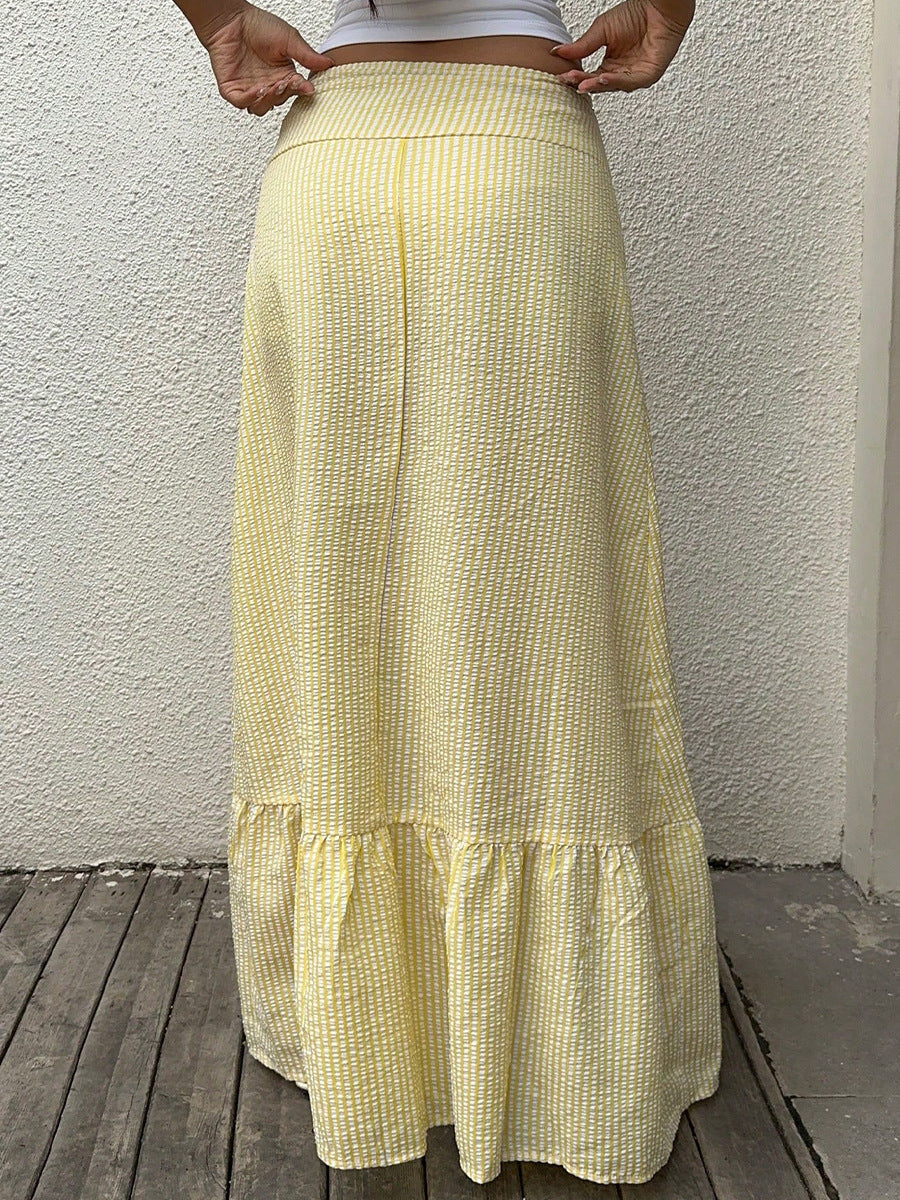 Umbrella Skirt with Solid Color Design for Effortless Style