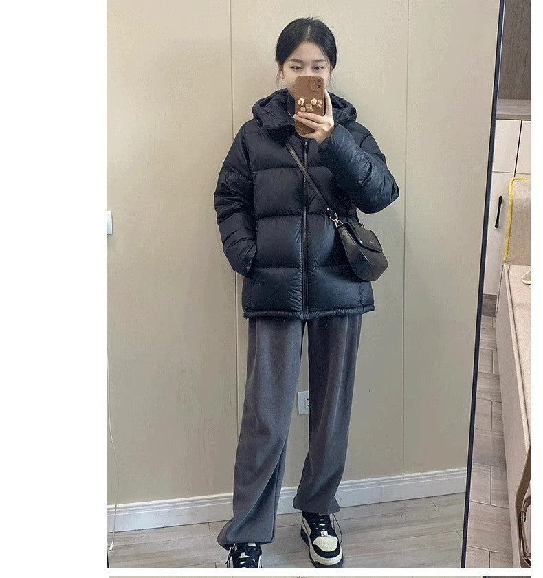 Down Cotton-padded Jacket with Hood for Ultimate Warmth and Comfort