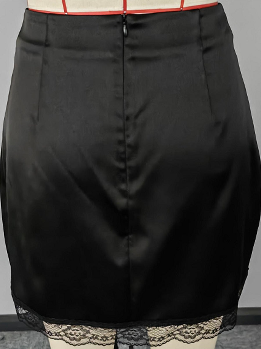 Half Length Skirt with Lace Edge for a Flirty Look