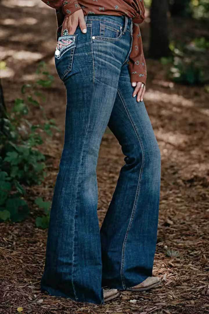 Bootcut Trousers with High Elasticity for Casual Street Style