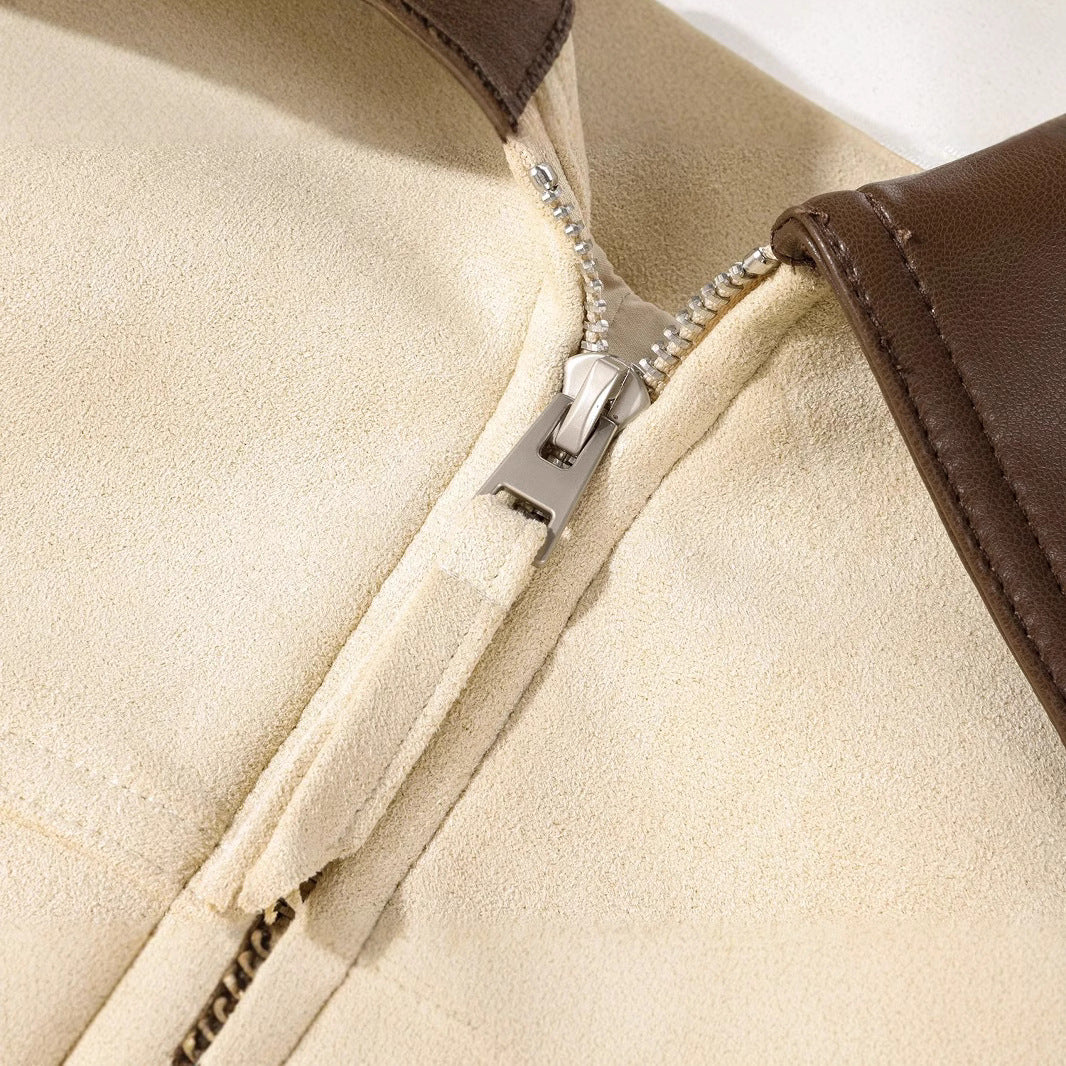 Retro Loose Short Jacket with Long Sleeves for Effortless Style