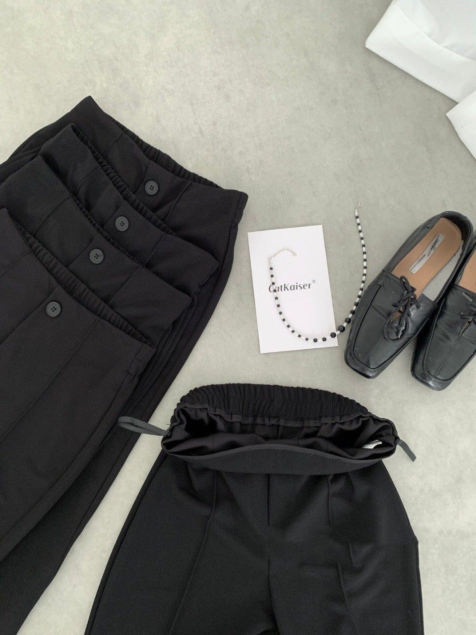 High Waist Slim Fit Casual Pants with Drooping Slimming Style